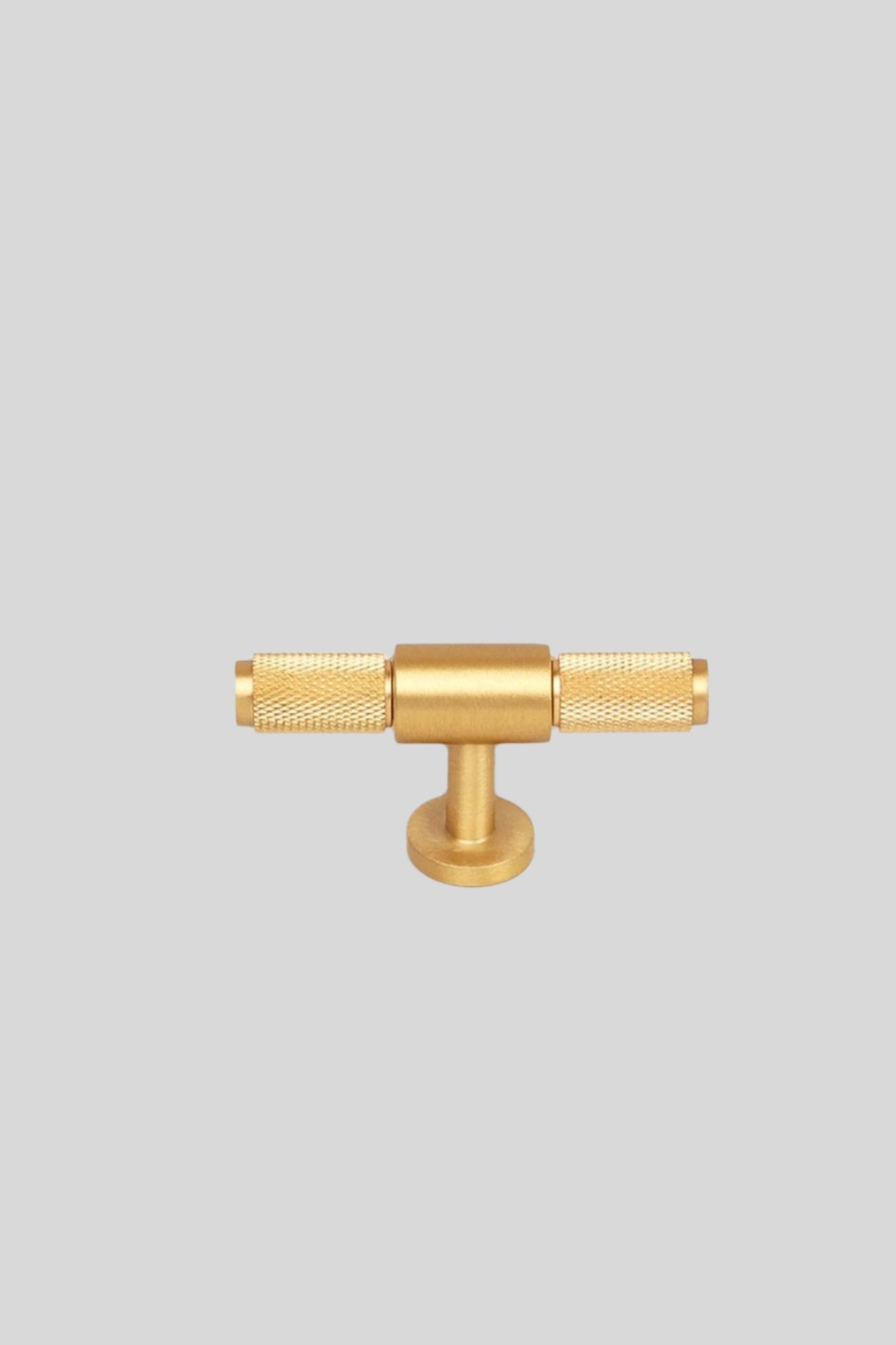 Metalware Direct Mayfair Collection T-Bar Solid Brass Knurled Handle