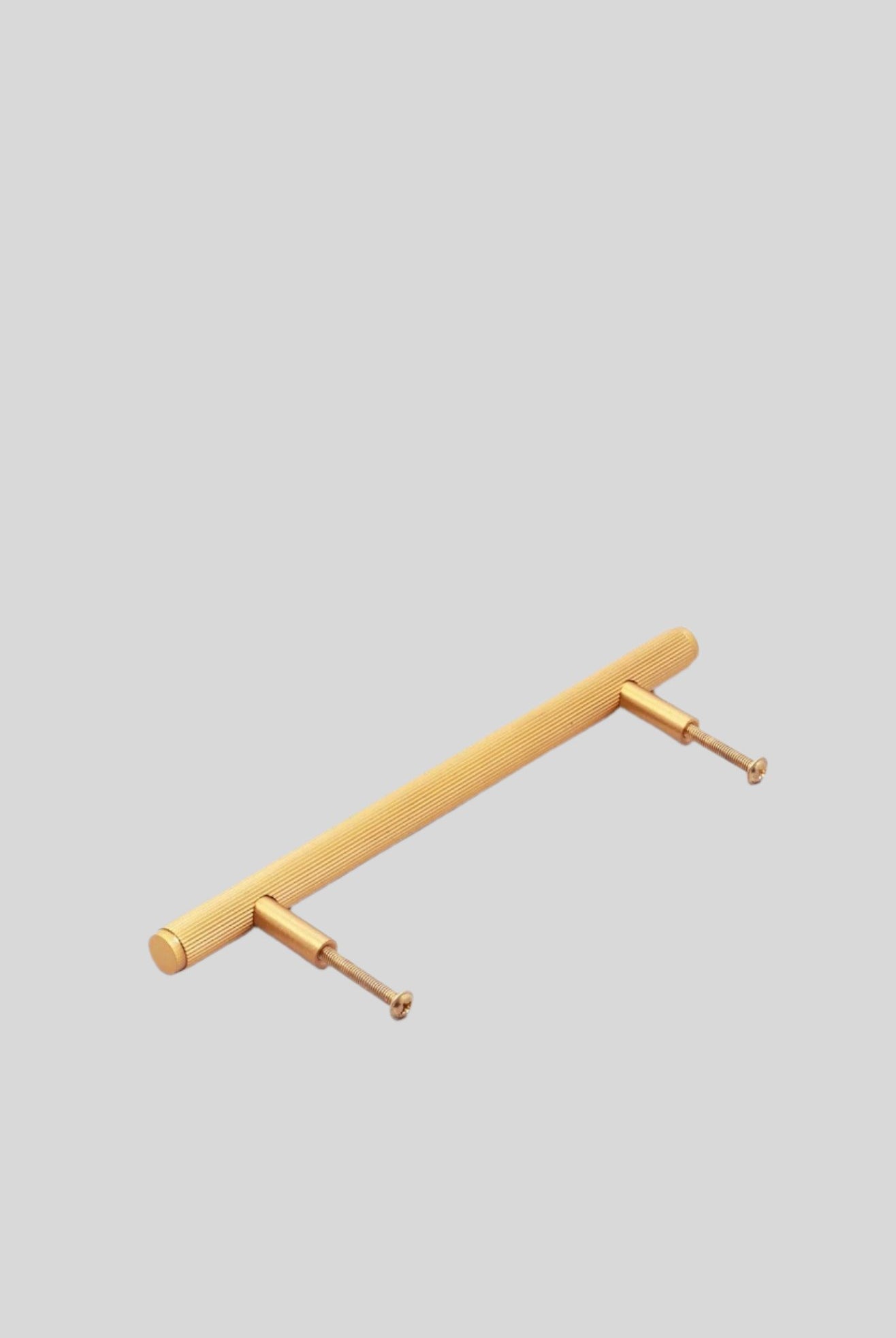 Metalware Direct Trafalgar Solid Brass Matt Finish Knurled T-Bar Kitchen Cupboard Handles