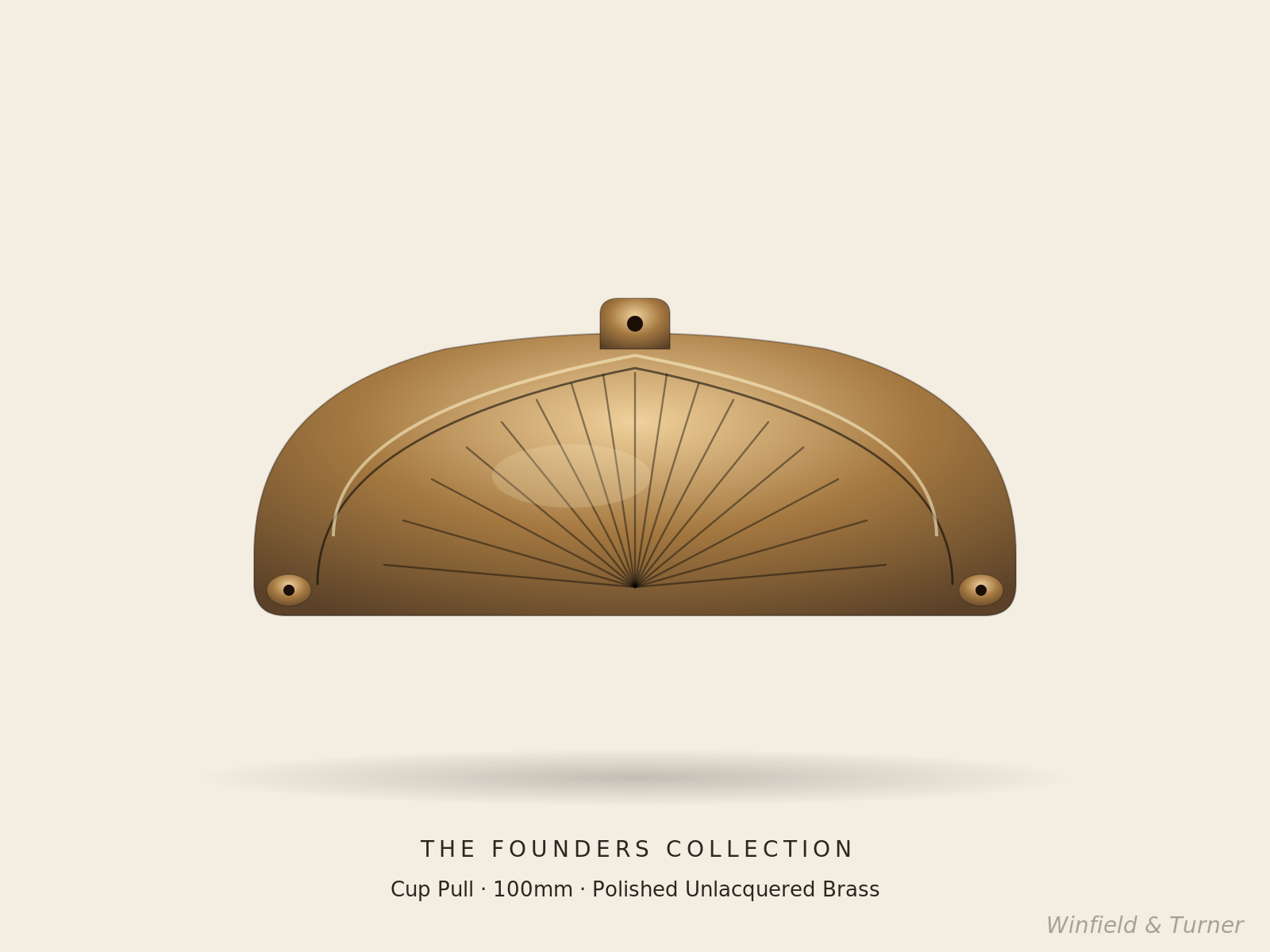 Founders Cup Pull — Georgian deep curve, solid brass