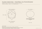 Founders Cabinet Knob technical drawing with dimensions