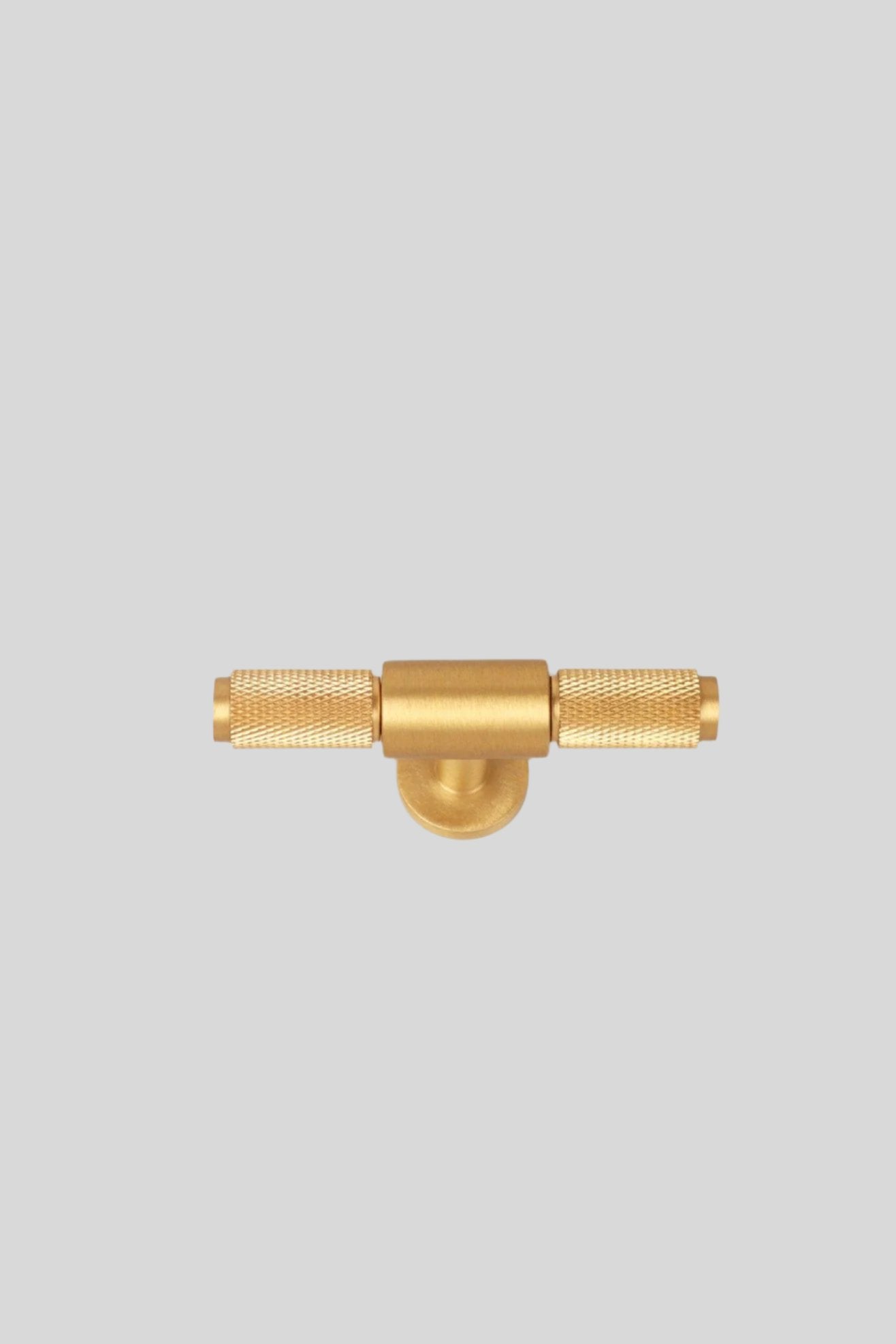 Metalware Direct Mayfair Collection T-Bar Solid Brass Knurled Handle